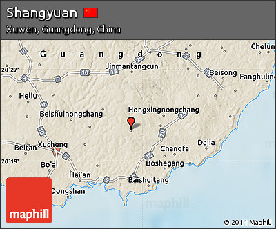 Shaded Relief Map of Shangyuan