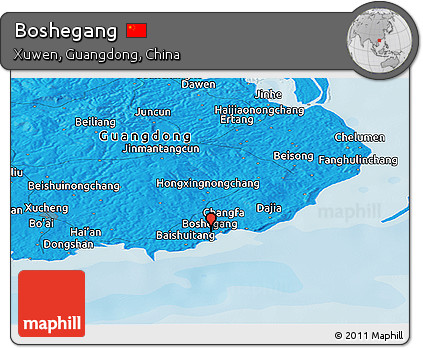 Political Panoramic Map of Boshegang