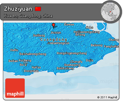 Political Panoramic Map of Zhuziyuan