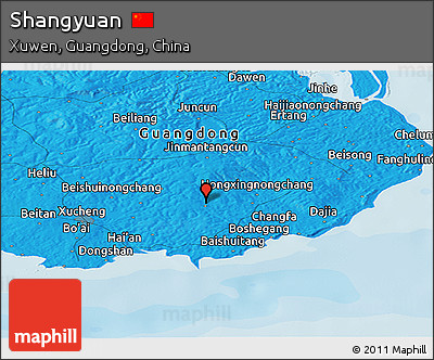 Political Panoramic Map of Shangyuan