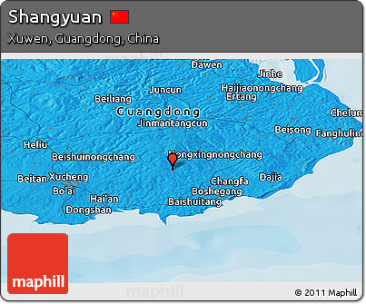 Political Panoramic Map of Shangyuan