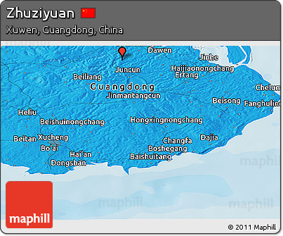 Political Panoramic Map of Zhuziyuan