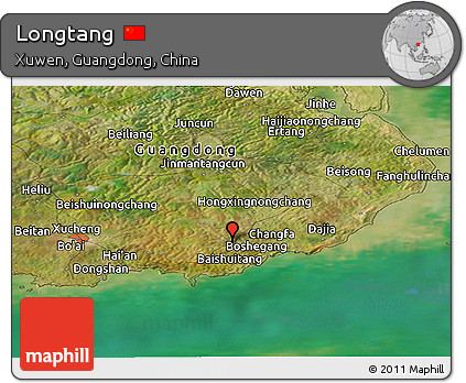 Satellite Panoramic Map of Longtang