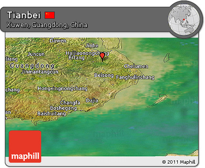 Satellite Panoramic Map of Tianbei