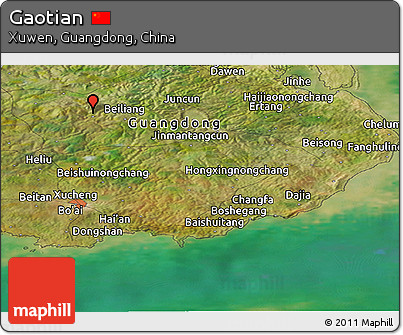 Satellite Panoramic Map of Gaotian