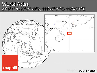 Blank Location Map of the Area around 20° 22' 55" N, 112° 16' 30" E