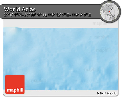 Physical 3D Map of the Area around 20° 22' 55" N, 115° 40' 30" E