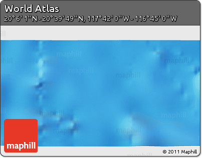 Physical 3D Map of the Area around 20° 22' 55" N, 117° 13' 29" W