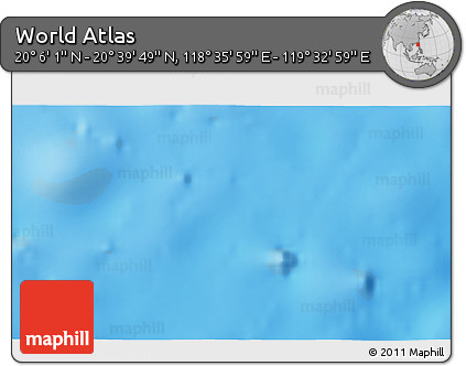 Physical 3D Map of the Area around 20° 22' 55" N, 119° 4' 29" E