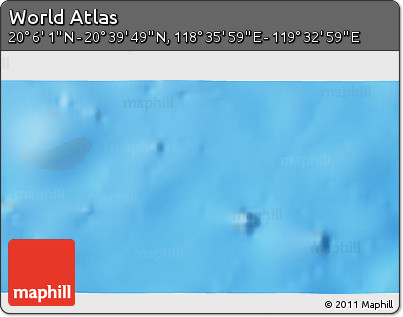 Physical 3D Map of the Area around 20° 22' 55" N, 119° 4' 29" E