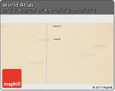 Satellite 3D Map of the Area around 20° 22' 55" N, 11° 7' 30" E