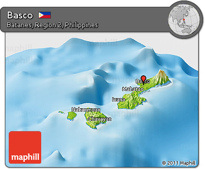 Physical Panoramic Map of Basco