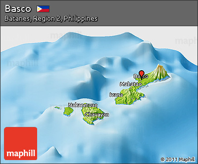 Physical Panoramic Map of Basco