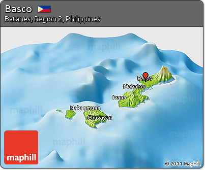 Physical Panoramic Map of Basco