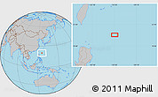 Gray Location Map of the area around 20° 22' 55" N, 125° 52' 30" E