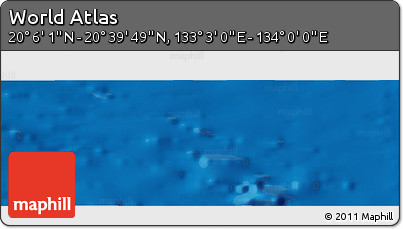 Physical Panoramic Map of the Area around 20° 22' 55" N, 133° 31' 30" E