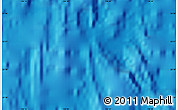Shaded Relief Map of the area around 20° 22' 55" N, 138° 37' 30" E