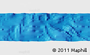 Shaded Relief Panoramic Map of the area around 20° 22' 55" N, 138° 37' 30" E
