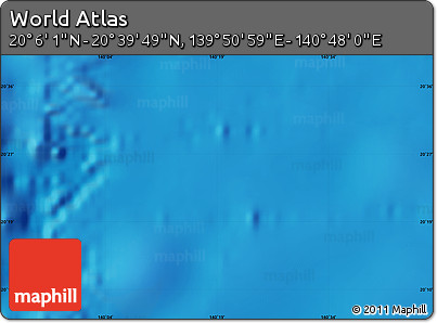 Physical Map of the Area around 20° 22' 55" N, 140° 19' 29" E