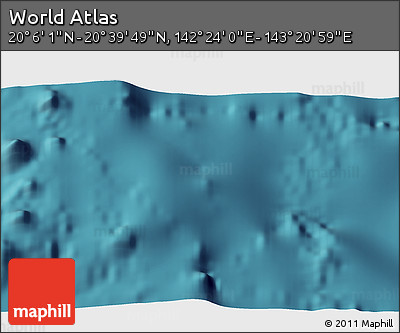 Satellite 3D Map of the Area around 20° 22' 55" N, 142° 52' 30" E