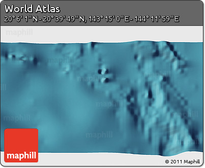 Satellite 3D Map of the Area around 20° 22' 55" N, 143° 43' 29" E