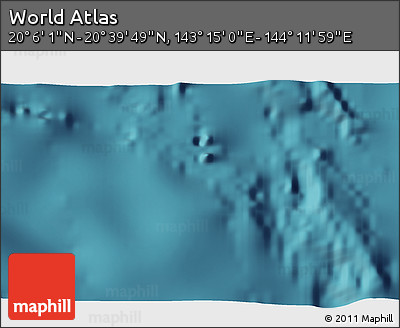 Satellite 3D Map of the Area around 20° 22' 55" N, 143° 43' 29" E