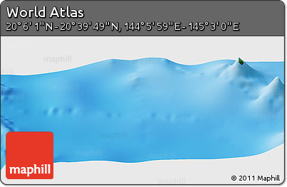 Physical Panoramic Map of the Area around 20° 22' 55" N, 144° 34' 29" E