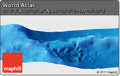 Physical Panoramic Map of the Area around 20° 22' 55" N, 147° 7' 30" E