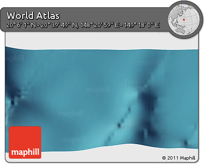 Satellite 3D Map of the Area around 20° 22' 55" N, 148° 49' 29" E