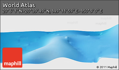 Physical Panoramic Map of the Area around 20° 22' 55" N, 149° 40' 30" E
