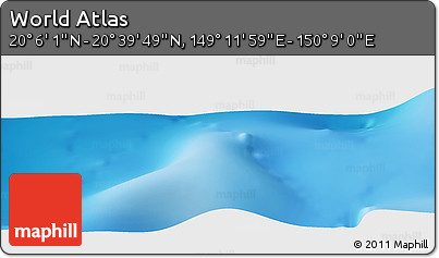 Physical Panoramic Map of the Area around 20° 22' 55" N, 149° 40' 30" E