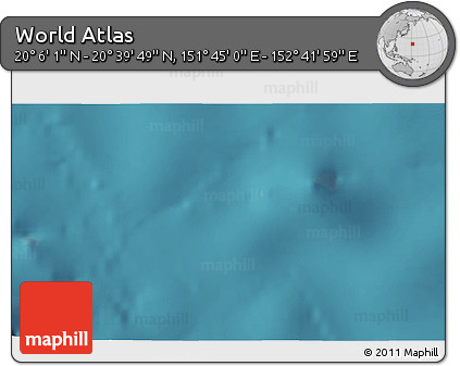 Satellite 3D Map of the Area around 20° 22' 55" N, 152° 13' 29" E