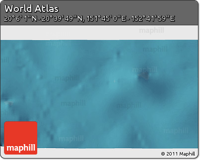 Satellite 3D Map of the Area around 20° 22' 55" N, 152° 13' 29" E