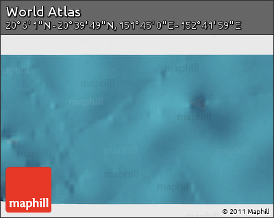 Satellite 3D Map of the Area around 20° 22' 55" N, 152° 13' 29" E