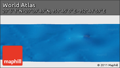 Physical Panoramic Map of the Area around 20° 22' 55" N, 152° 13' 29" E