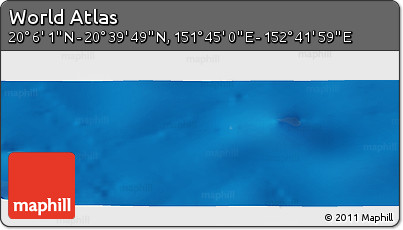 Physical Panoramic Map of the Area around 20° 22' 55" N, 152° 13' 29" E
