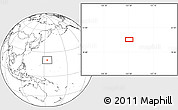 Blank Location Map of the area around 20° 22' 55" N, 153° 55' 30" E