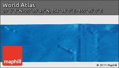 Physical Panoramic Map of the Area around 20° 22' 55" N, 154° 46' 30" E