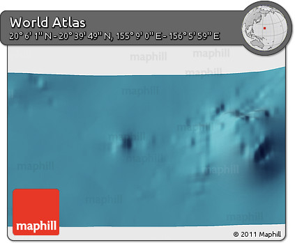 Satellite 3D Map of the Area around 20° 22' 55" N, 155° 37' 30" E
