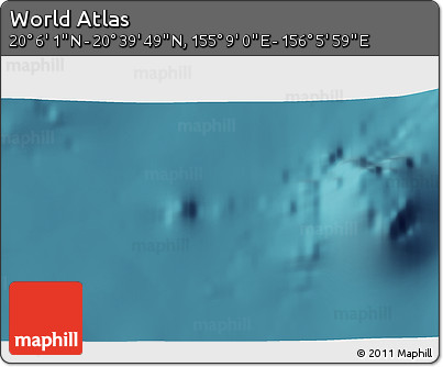 Satellite 3D Map of the Area around 20° 22' 55" N, 155° 37' 30" E