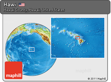 Physical Location Map of Hawi