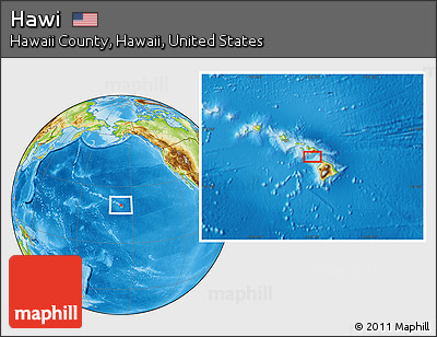Physical Location Map of Hawi