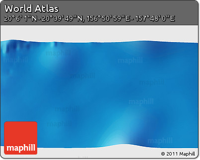 Physical 3D Map of the Area around 20° 22' 55" N, 157° 19' 29" E