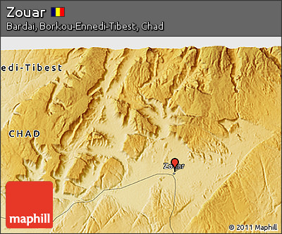 Physical 3D Map of Zouar