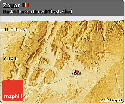 Physical 3D Map of Zouar