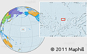 Political Location Map of the area around 20° 22' 55" N, 174° 10' 30" W