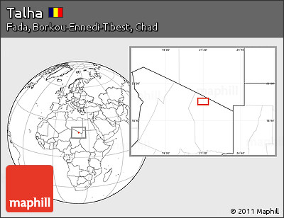 Blank Location Map of Talha
