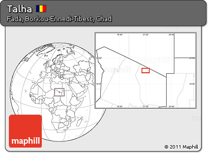 Blank Location Map of Talha