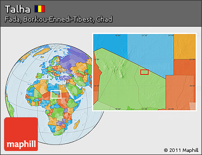Political Location Map of Talha