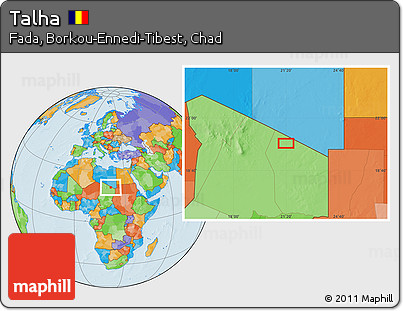 Political Location Map of Talha